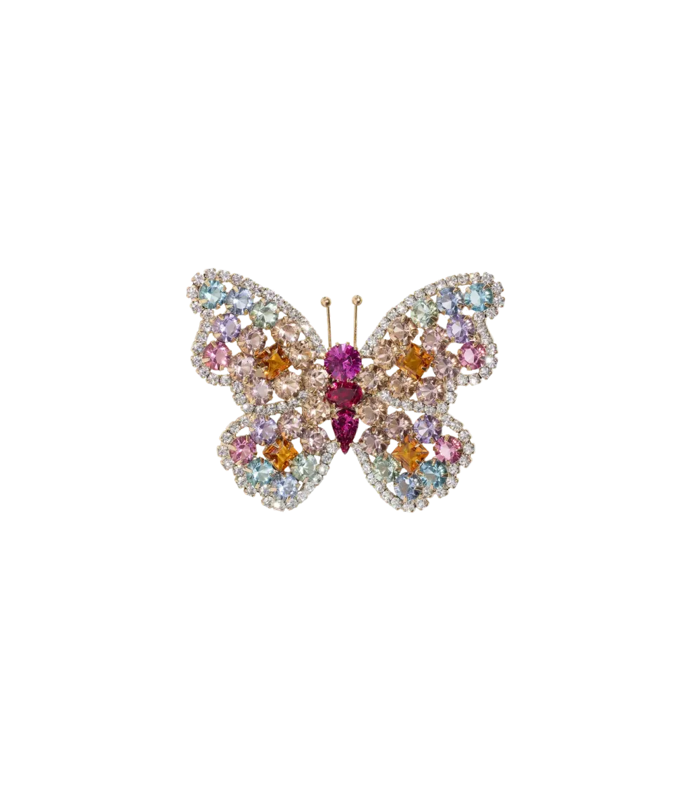 Loren Hope Butterfly Medium brosje fuchsia vintage rose