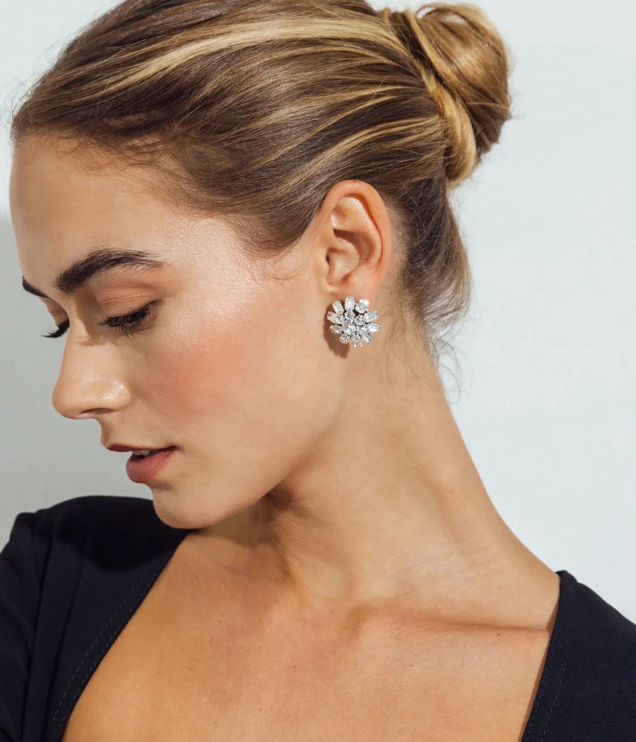 Loren Hope Billie øredobber crystal baguette studs
