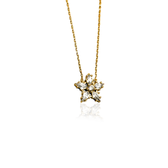 IOAKU Starlumen Crystal Pendant halskjede 45 cm gull