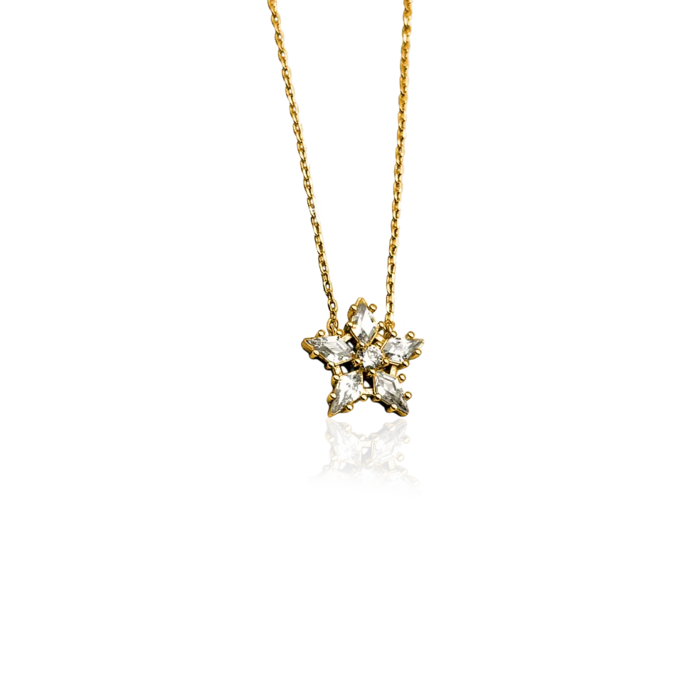 IOAKU Starlumen Crystal Pendant halskjede 45 cm gull