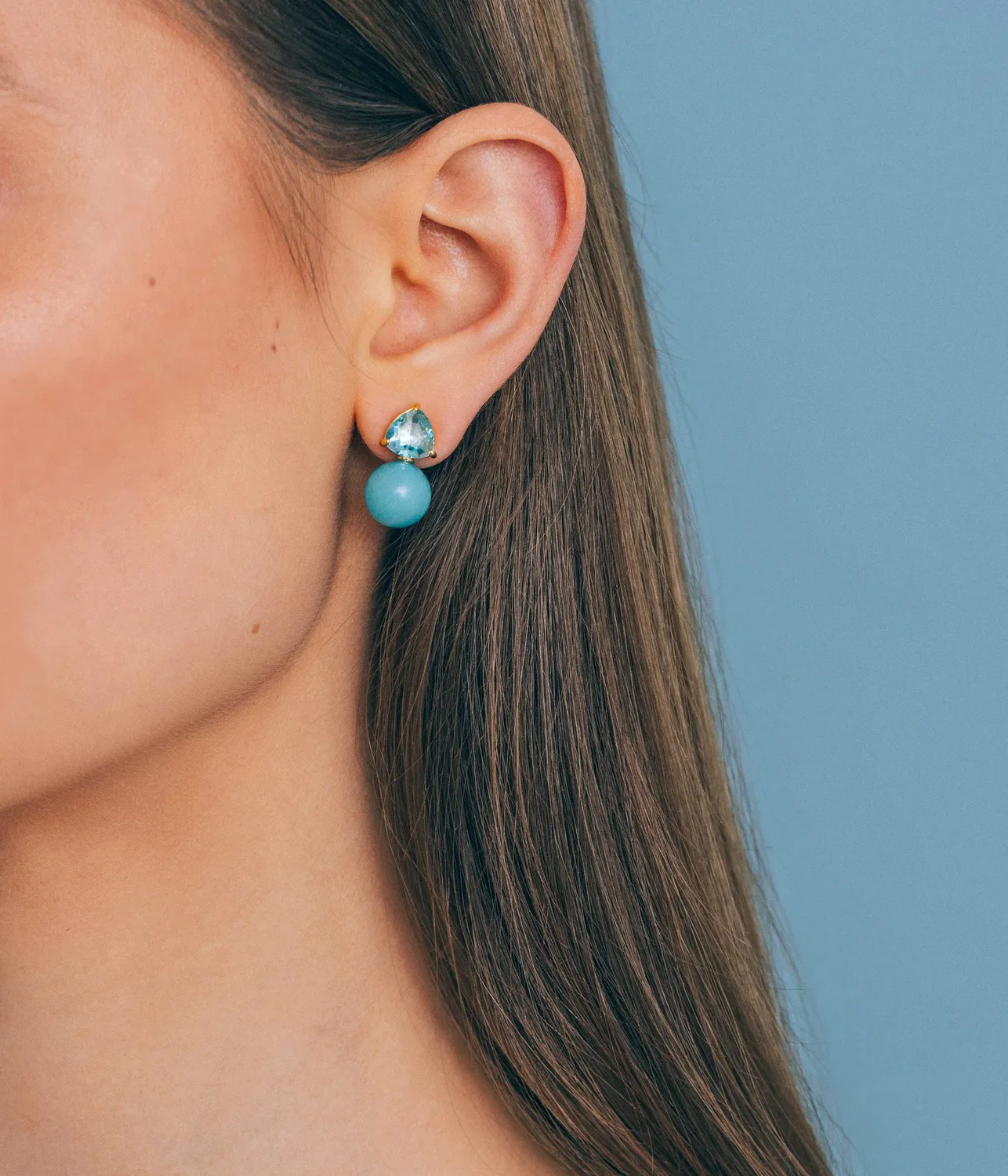 Loren Hope Sabine øredobber turkis 1,9 cm studs