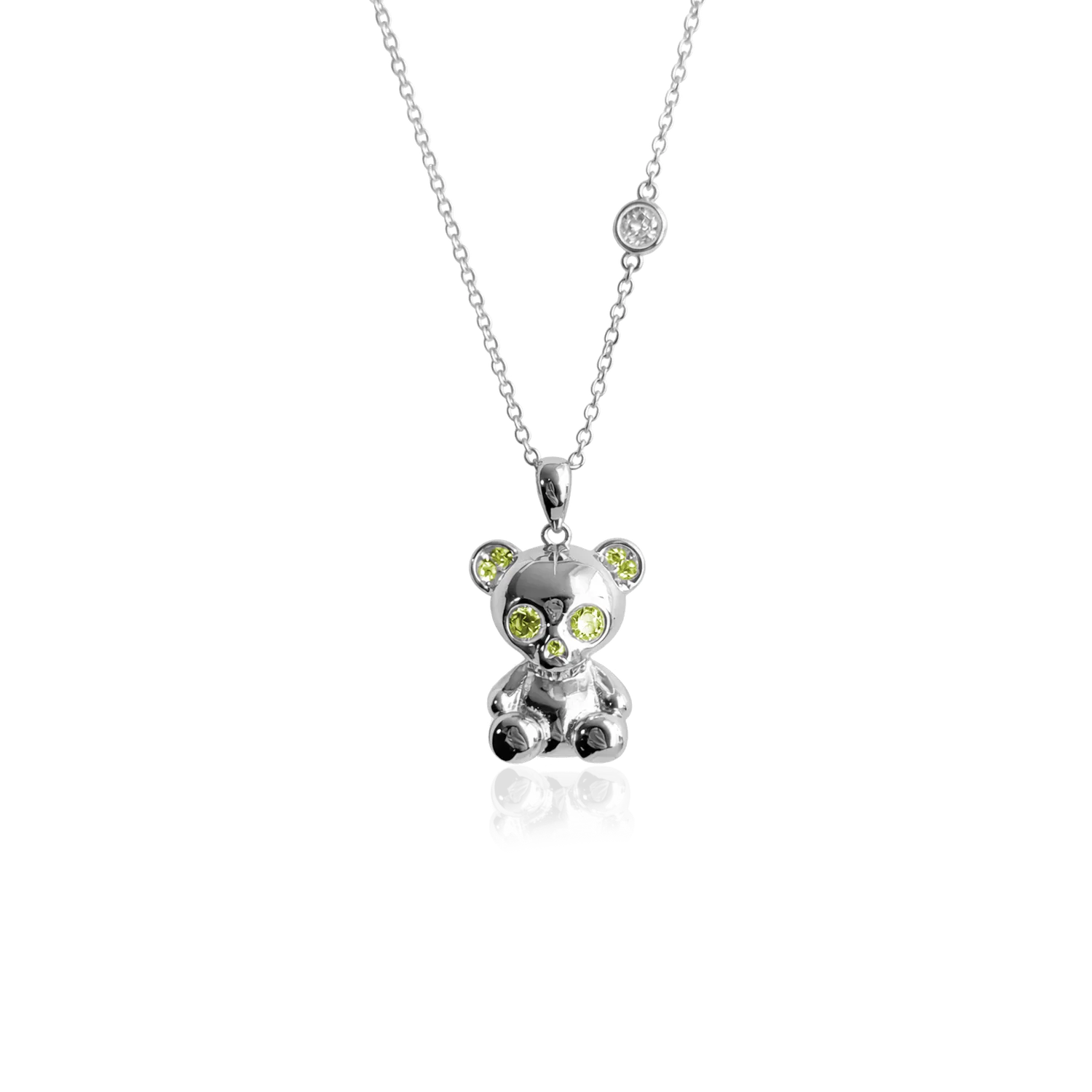 IOAKU Bear Skeleton halskjede lysegrønn gull