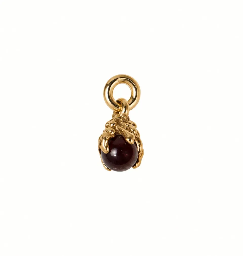 Wos x Bedazzled Månadssten charm april bergkrystall messing