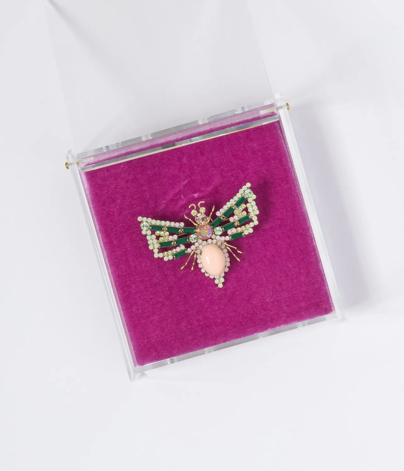 Loren Hope Maude Bee brosje Multi 6,4 cm vintage