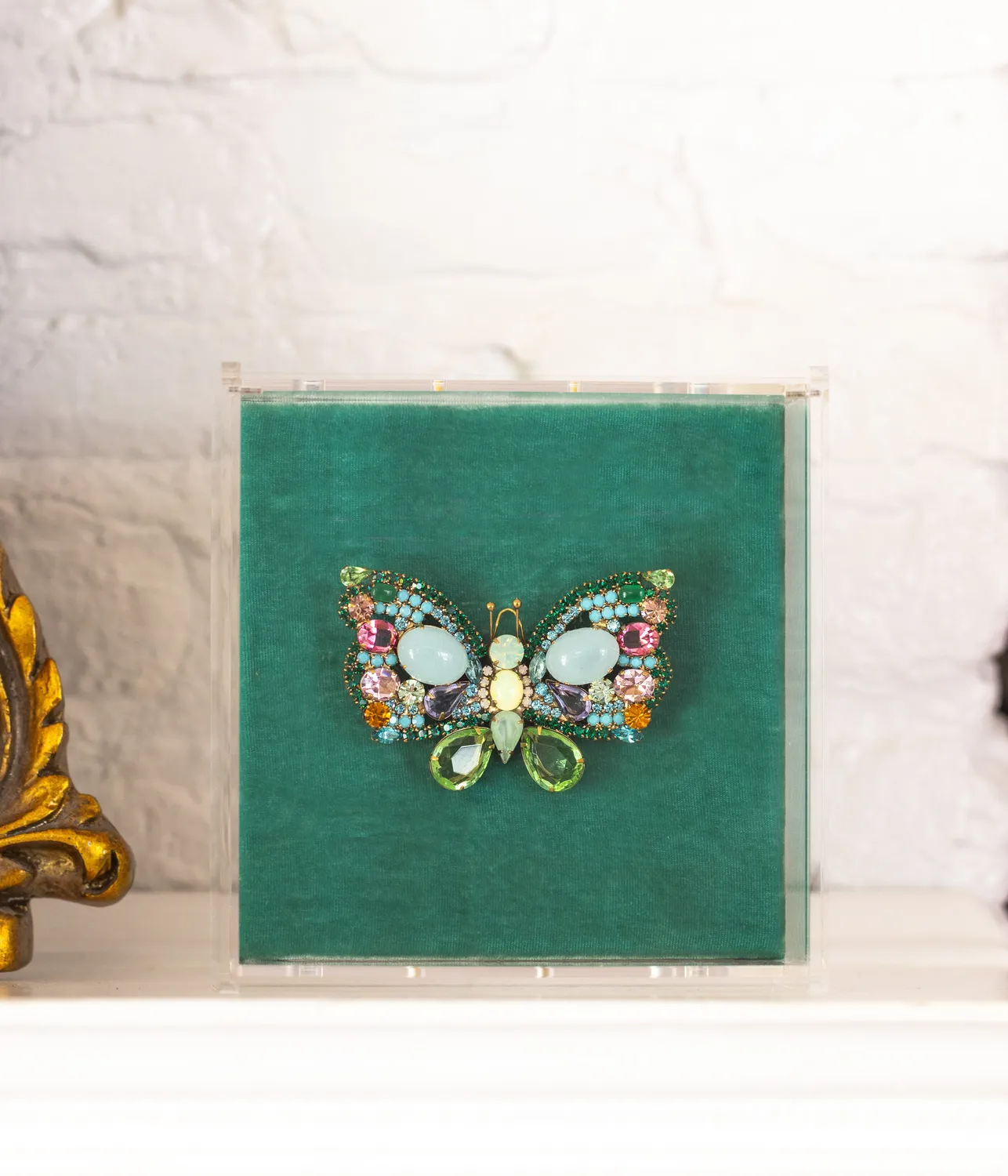 Loren Hope Butterfly brosje peridot unik akryl