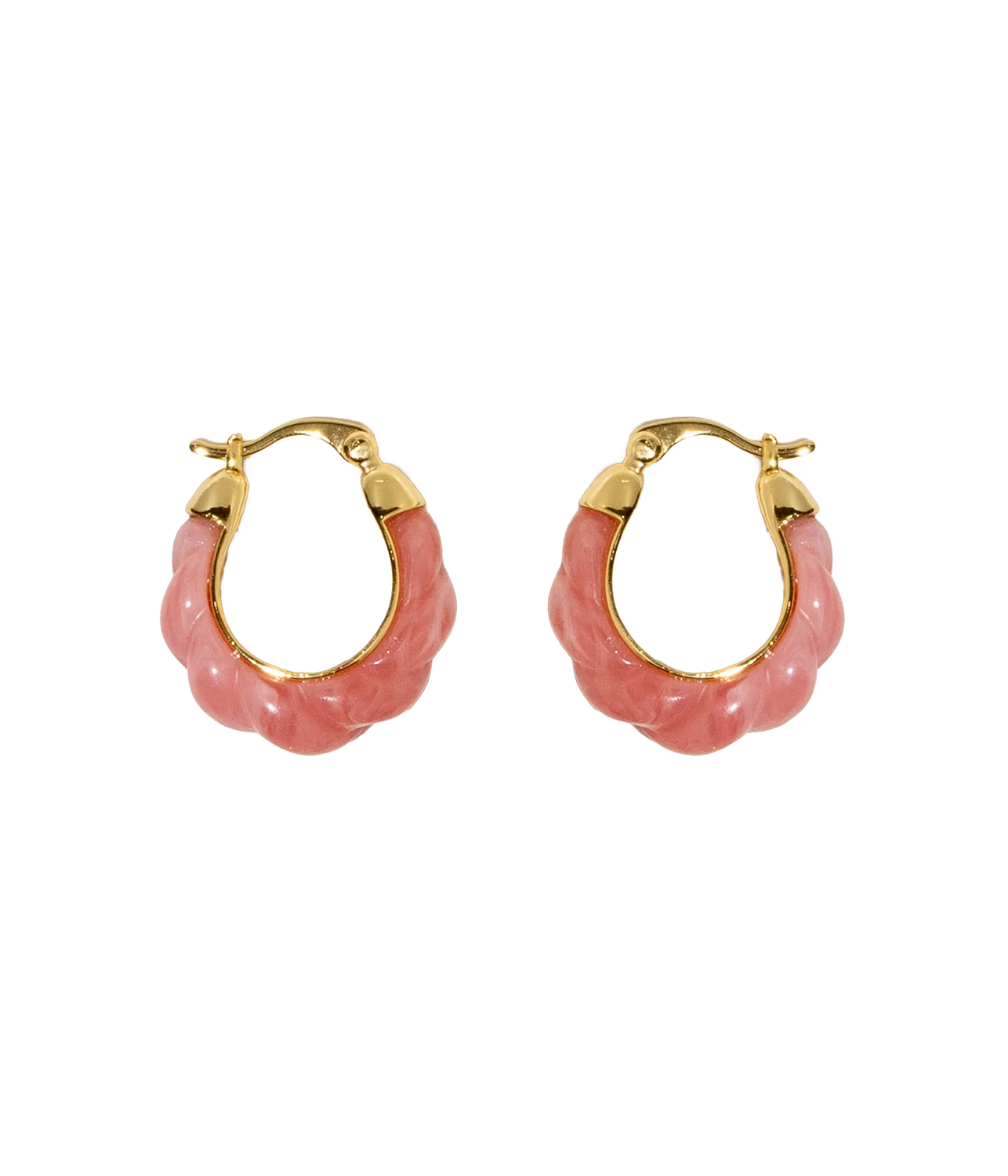 Loren Hope Alani hoops øredobber rosa 2,2 cm