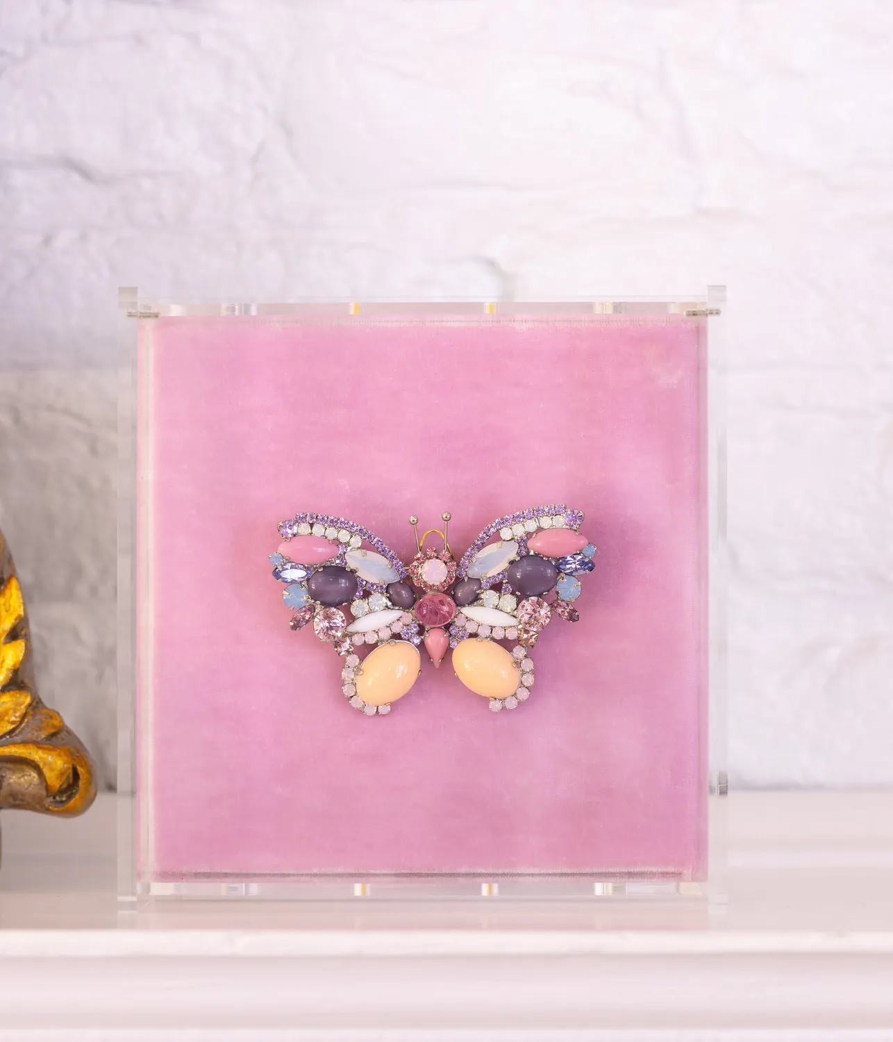 Loren Hope Medium Butterfly brosje violet opal unik