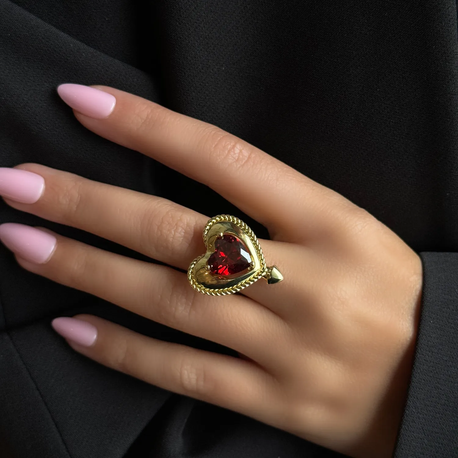 IOAKU Love Armor ring gull justerbar 2,5 cm