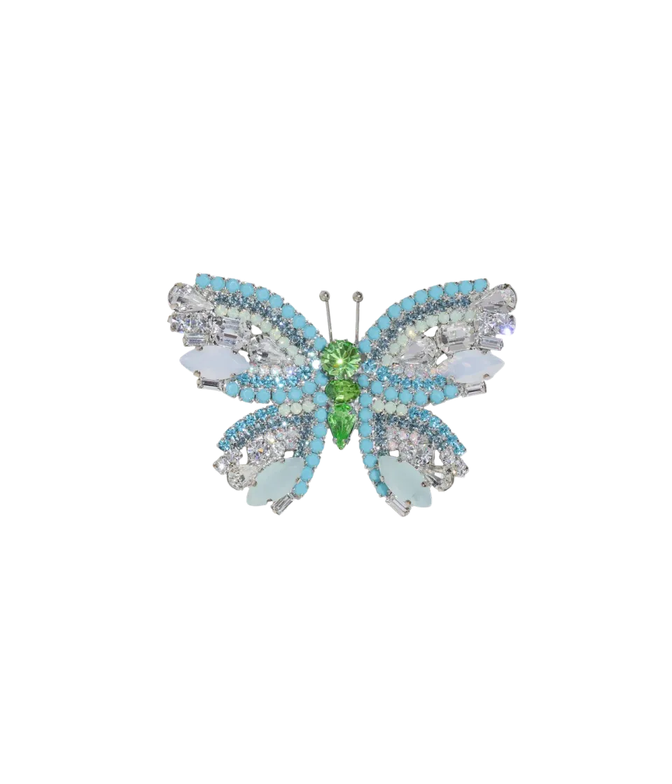 Loren Hope Butterfly Medium brosje turkis peridot krystall