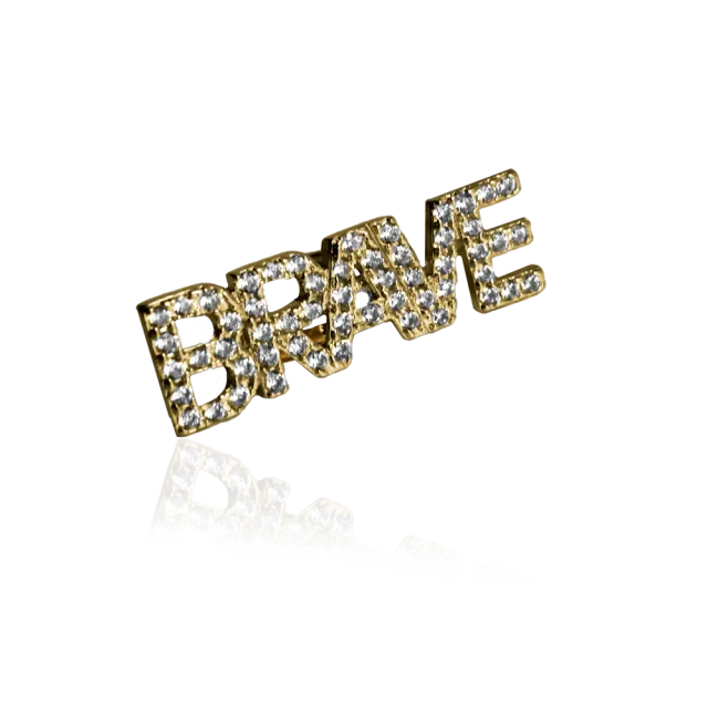 IOAKU Statement Sparkle BRAVE ring gull justerbar