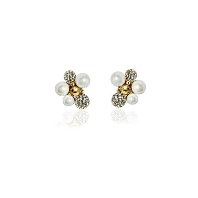 IOAKU Berry Pearl Sparkle Studs øredobber hvit nikkel­frie