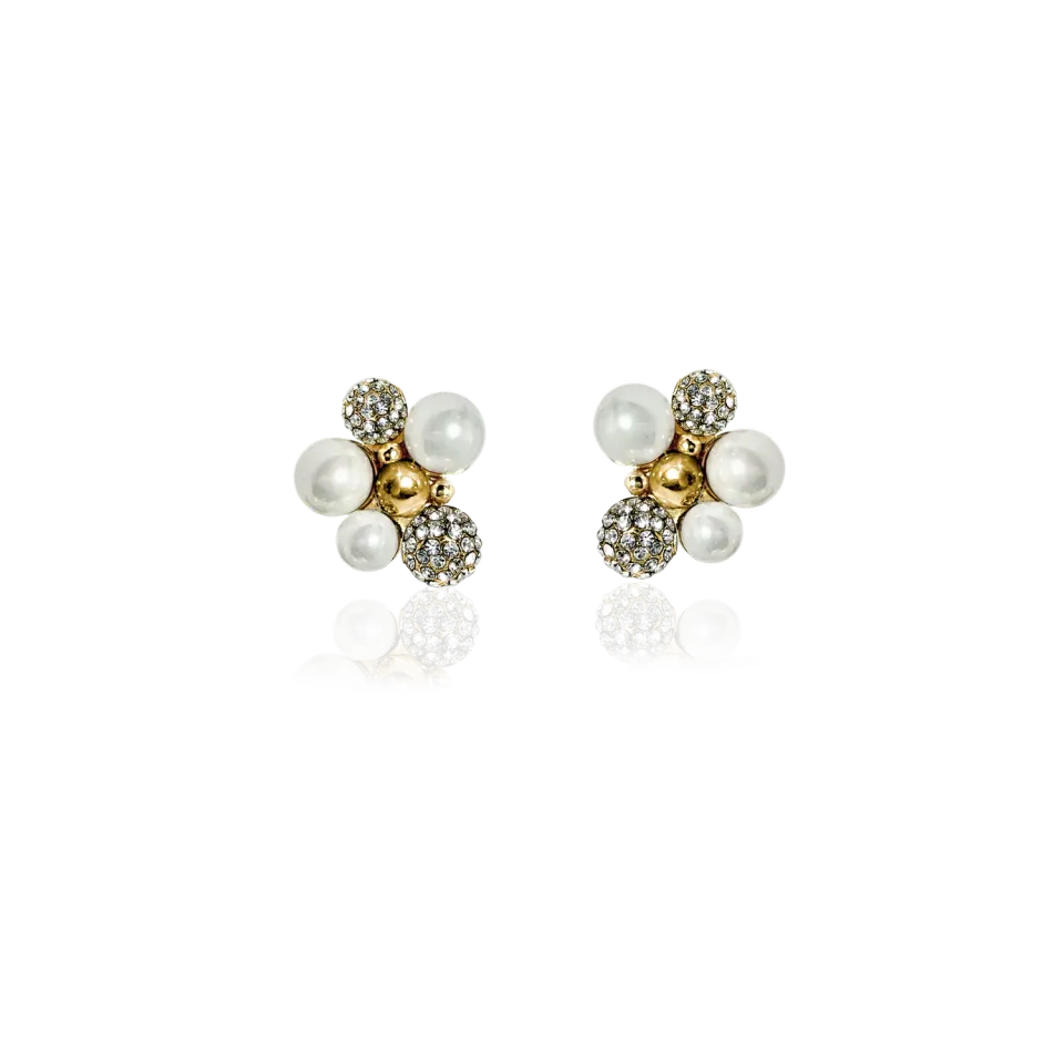 IOAKU Berry Pearl Sparkle Studs øredobber hvit nikkel­frie