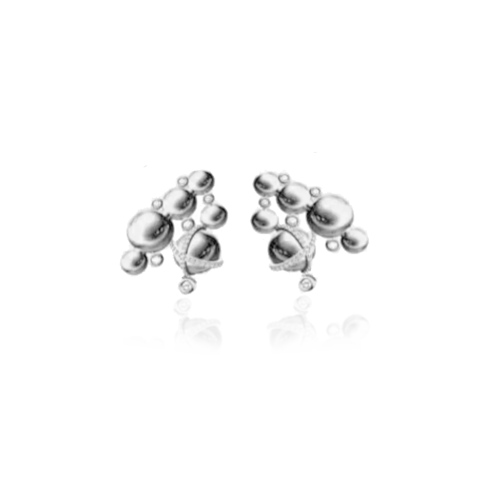 IOAKU Berry Crystal Luxe studs øredobber gull 2 cm