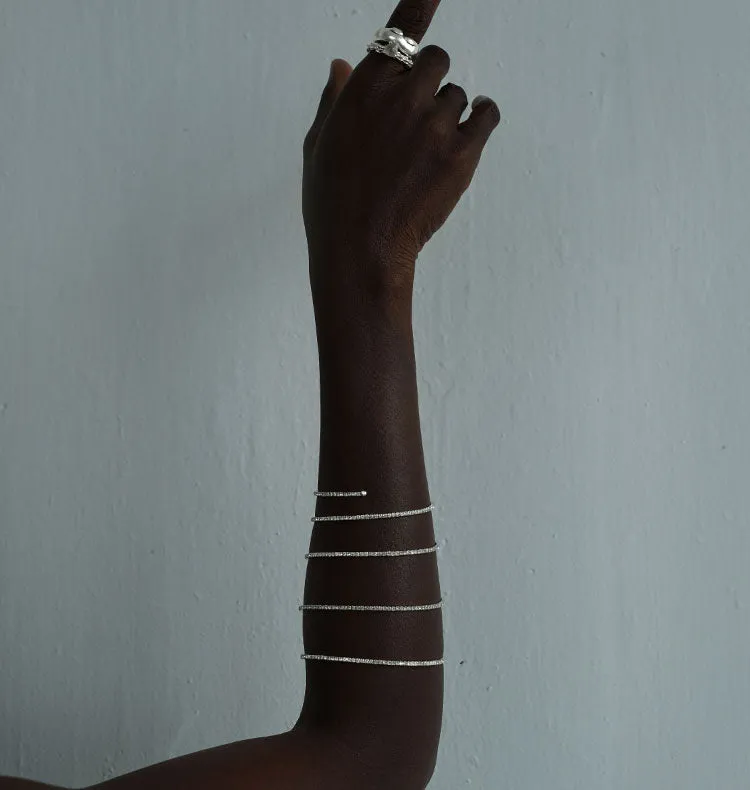Wos WOS UP Alyona armbånd sølv strass 6 cm