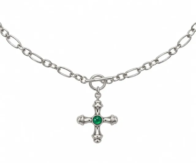 Wos Maria Necklace langt halskjede sølv 90 cm
