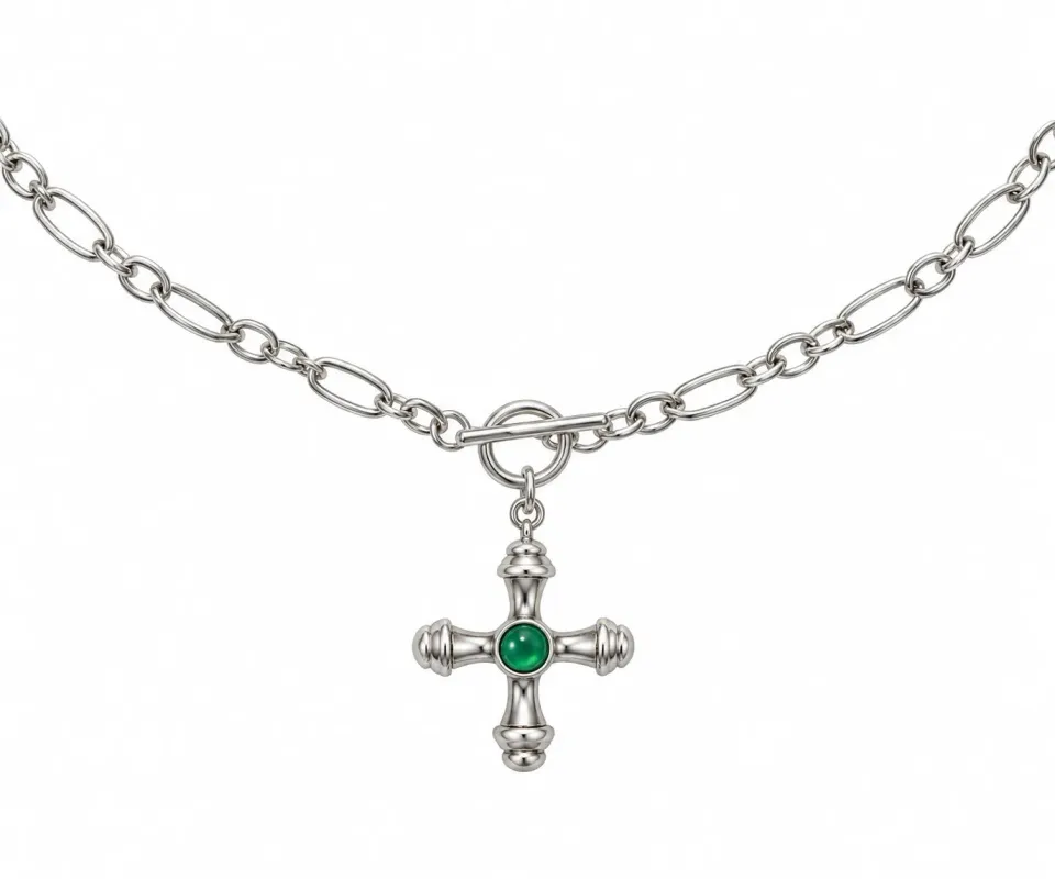 Wos Maria Necklace langt halskjede sølv 90 cm