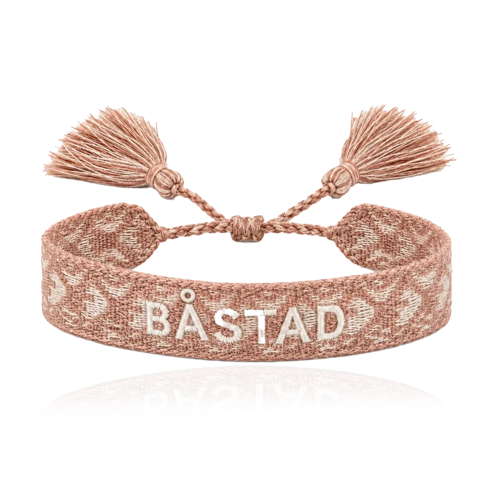 IOAKU Båstad Woven armbånd rosa vevd
