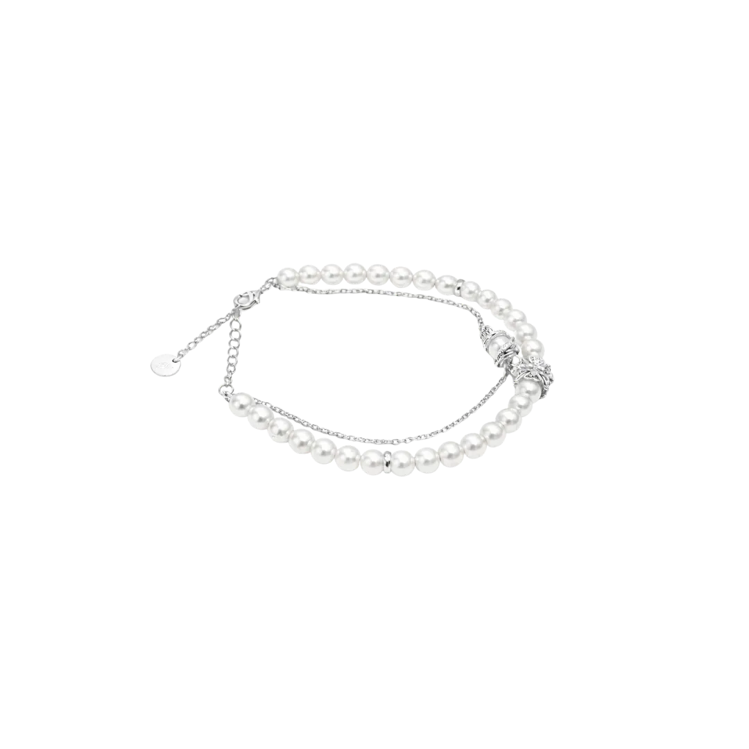 IOAKU Baroque Lace armbånd perle krystall gull
