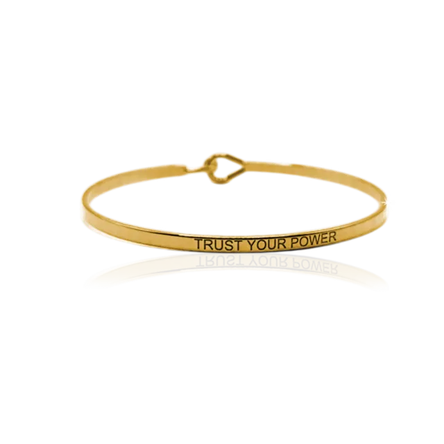IOAKU Trust Your Power cuff armbånd gull statement