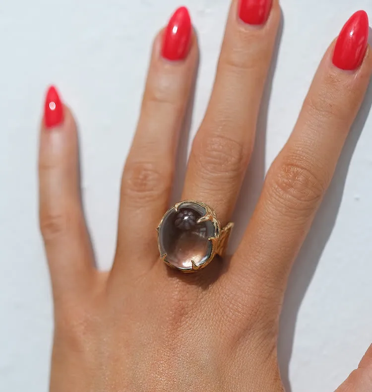 Wos Draco ring messing justerbar stein