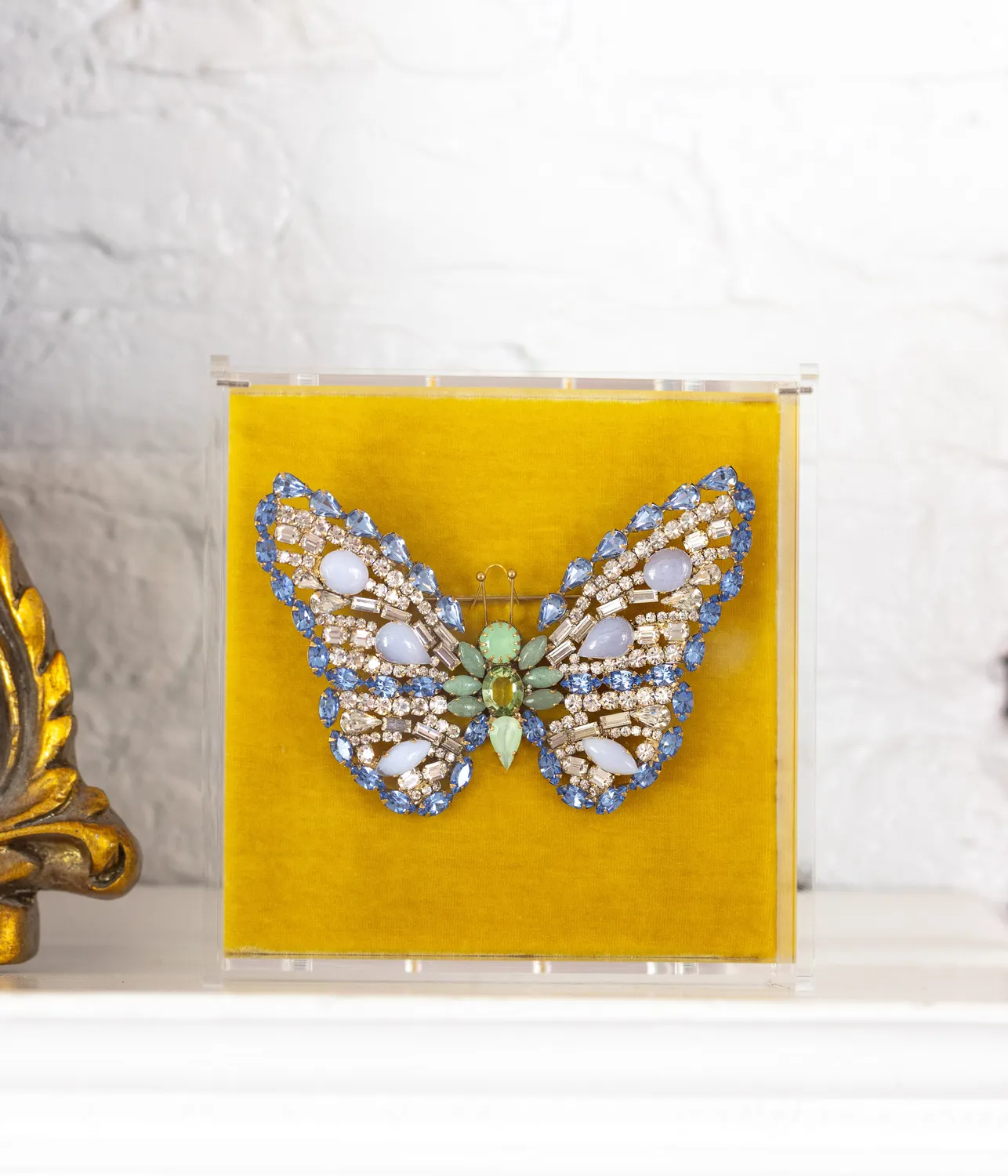 Loren Hope X-Large Butterfly brosje blå aventurin