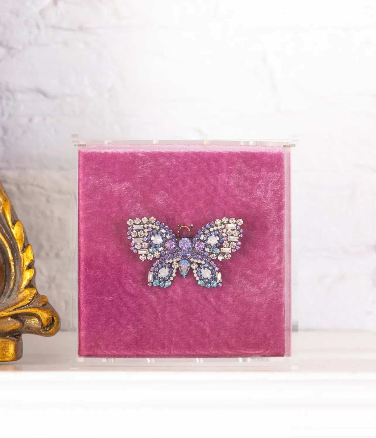 Loren Hope Medium Butterfly Tanzanite Crystal brosje