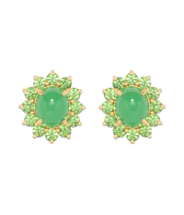 Loren Hope Georgie Stud øredobber Green grønn halo