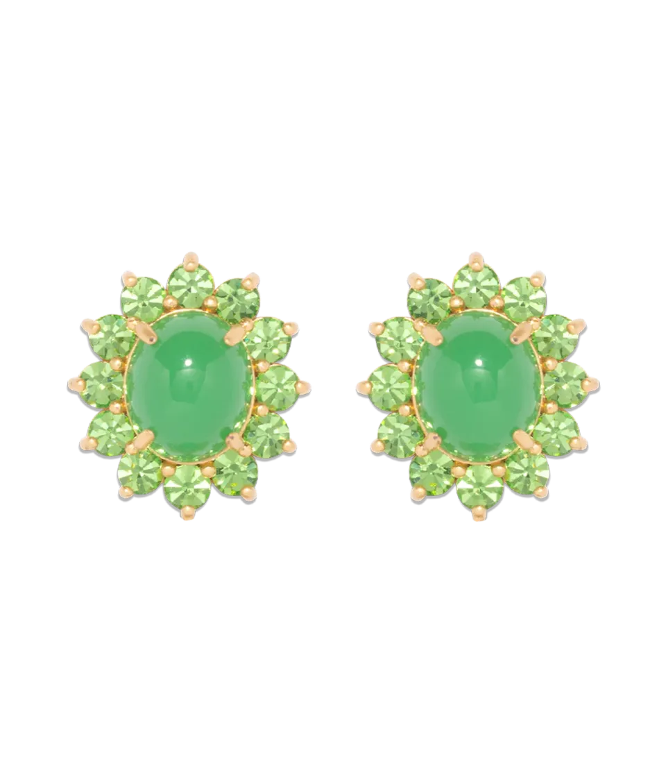 Loren Hope Georgie Stud øredobber Green grønn halo