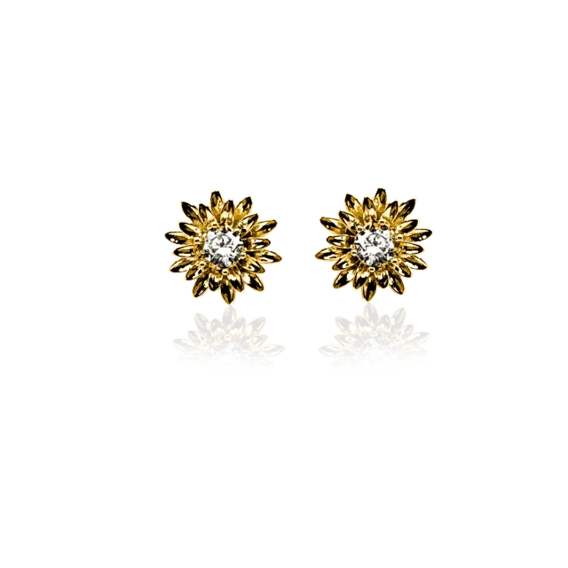 IOAKU Waterlily studs øredobber gull 2 cm