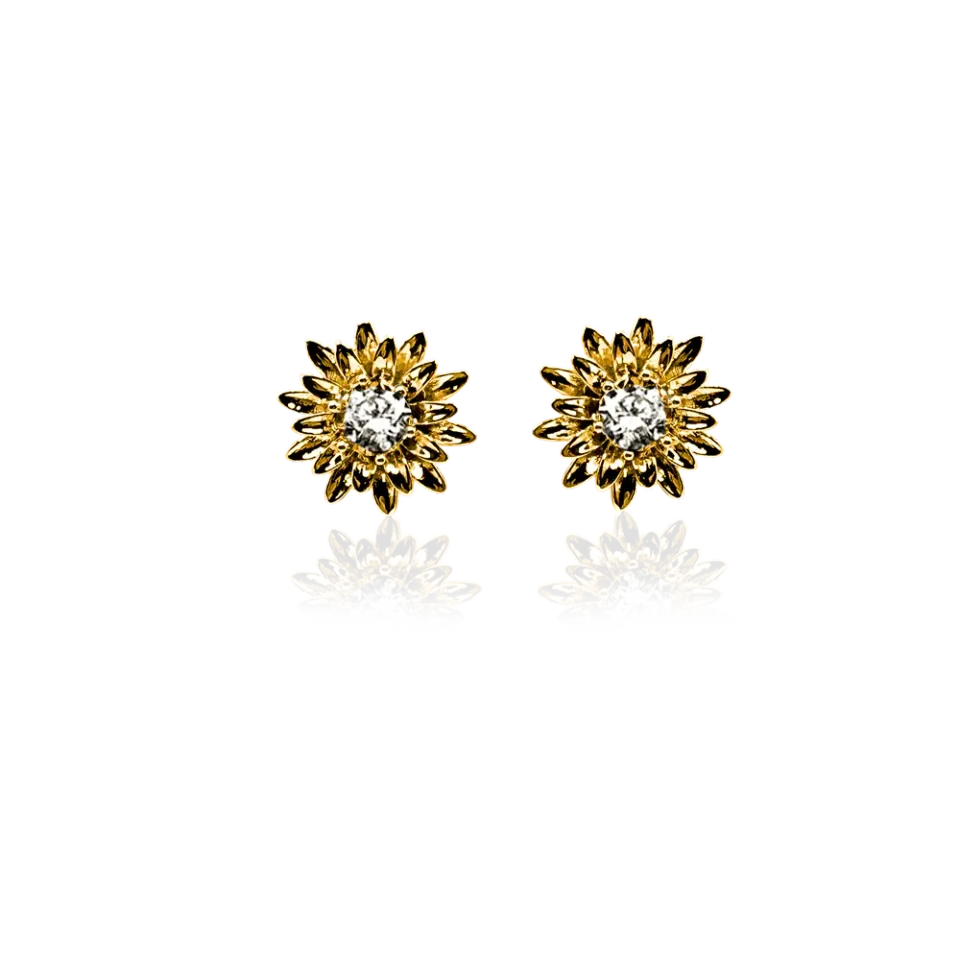 IOAKU Waterlily studs øredobber gull 2 cm