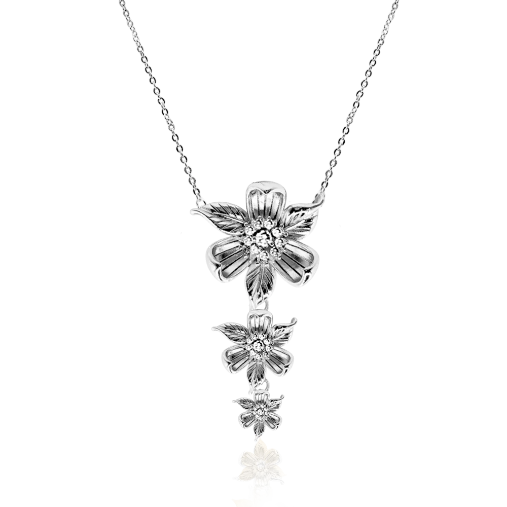 IOAKU Sakura Necklace halskjede gull blomst 42cm