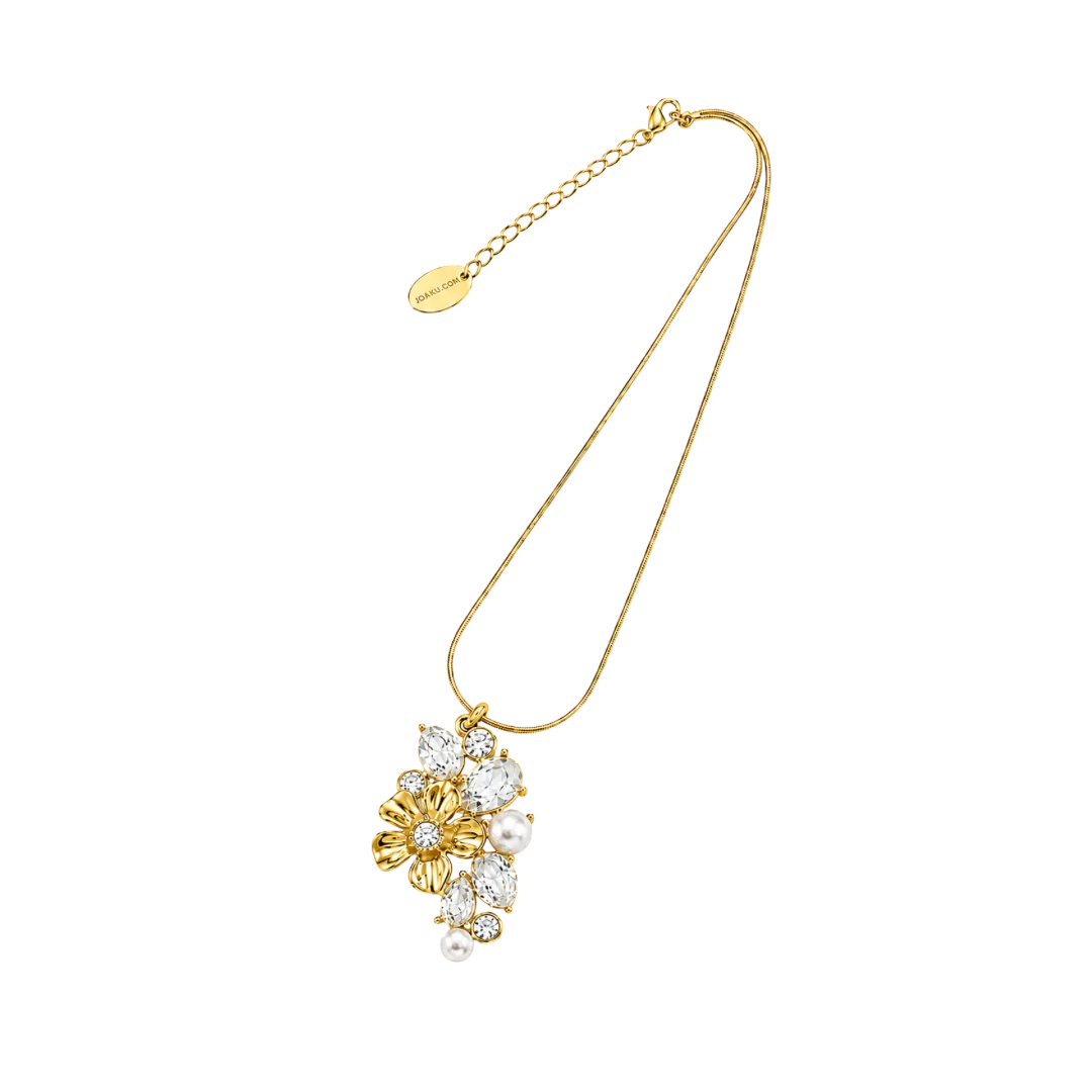IOAKU La Fleur Garden Pendant halskjede hvitt 42 cm