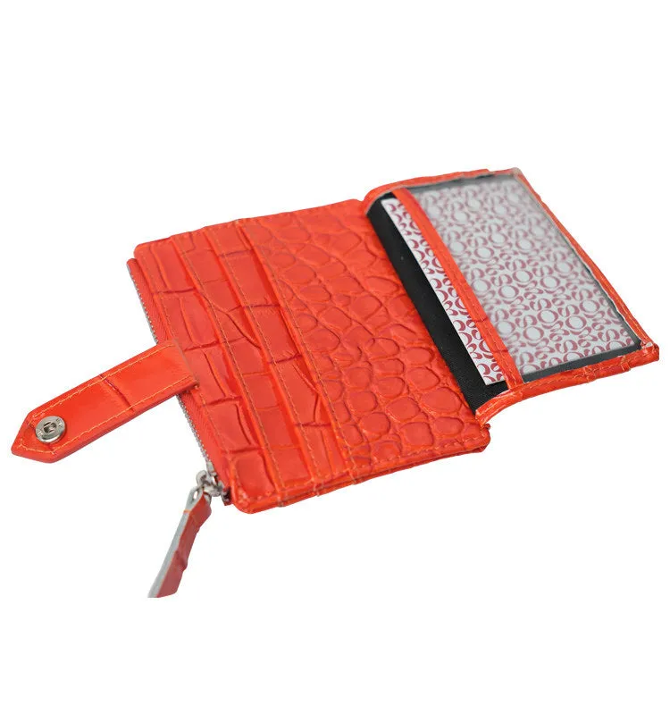 Wos Street Sensation lommebok oransje skinn 12 cm
