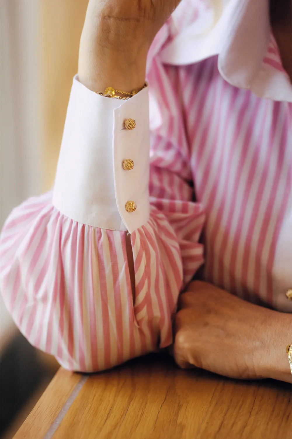 Janne Formoe Lollipopblusen bluse rosa stripet