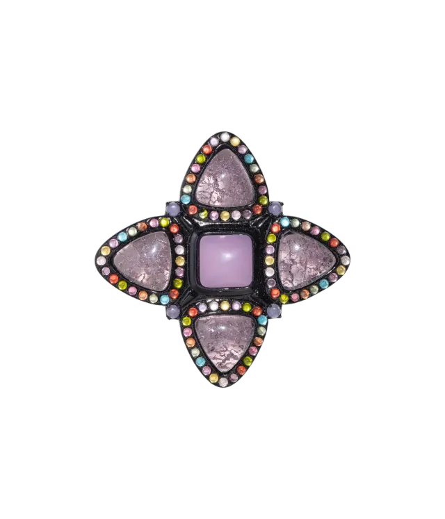 Loren Hope Noor brosje lilla 5,8 cm statement
