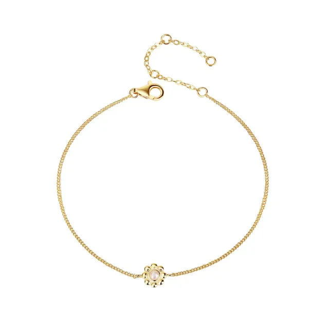 Wioga Alba armbånd forgylt 15,5-18 cm perle