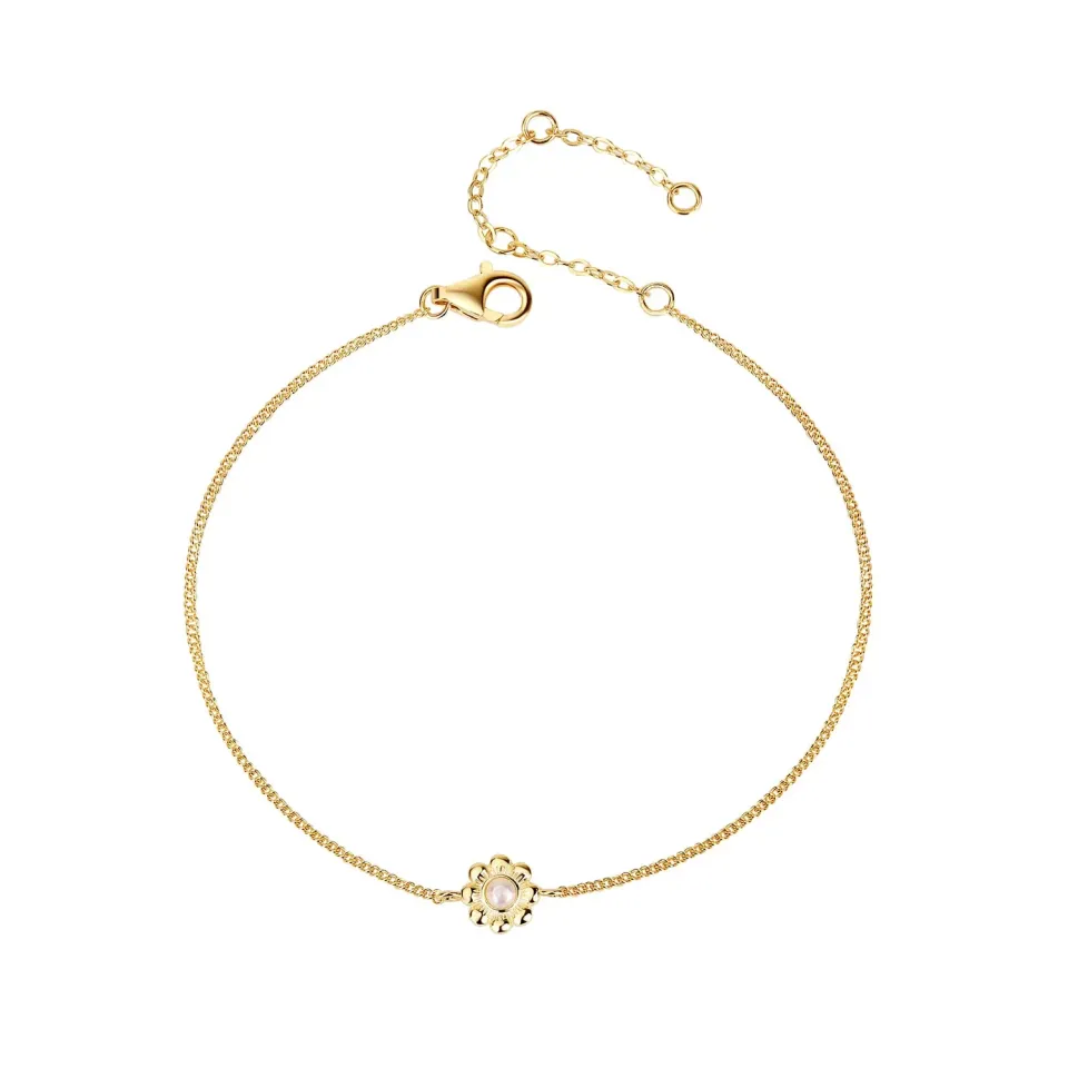 Wioga Alba armbånd forgylt 15,5-18 cm perle