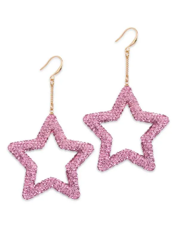pfg Stockholm Stella Rhine øredobber rosa glitter