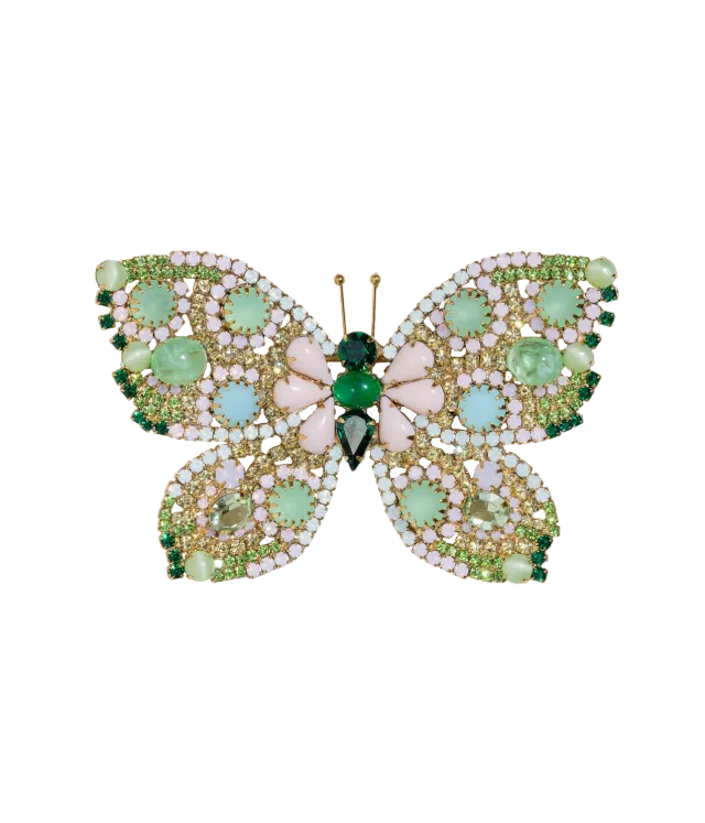 Loren Hope Butterfly Series brosje X-Large emerald unika
