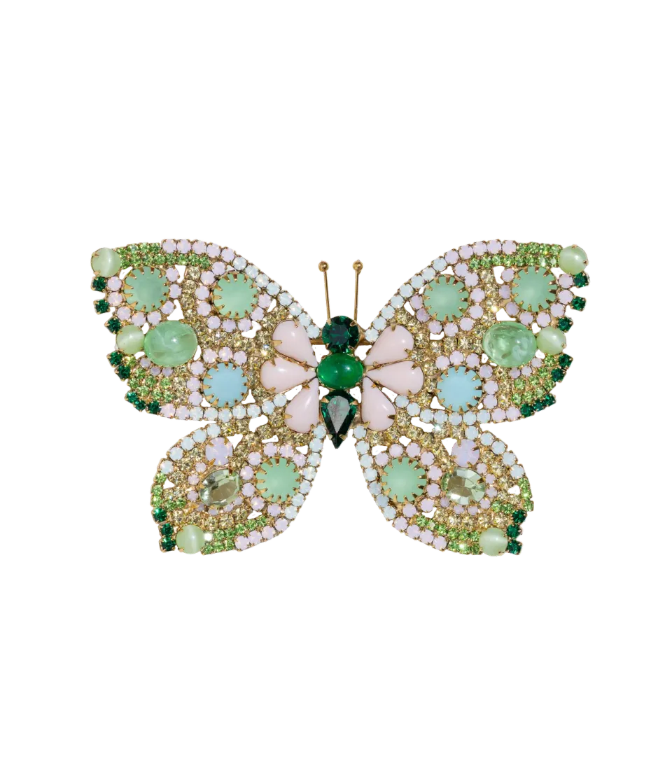 Loren Hope Butterfly Series brosje X-Large emerald unika