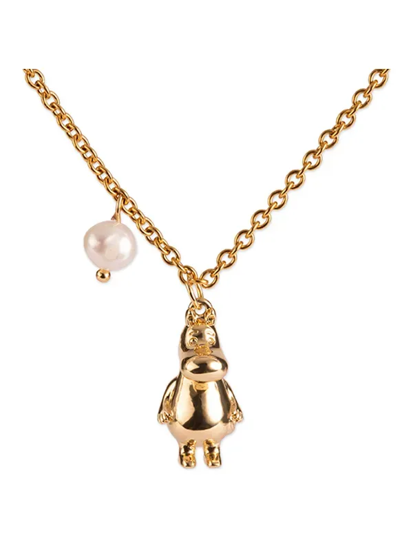 pfg Stockholm Moomin halssmykke barn hvit perle