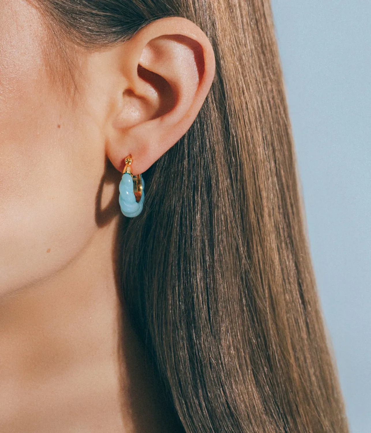 Loren Hope Alani Hoop øredobber turkis resin