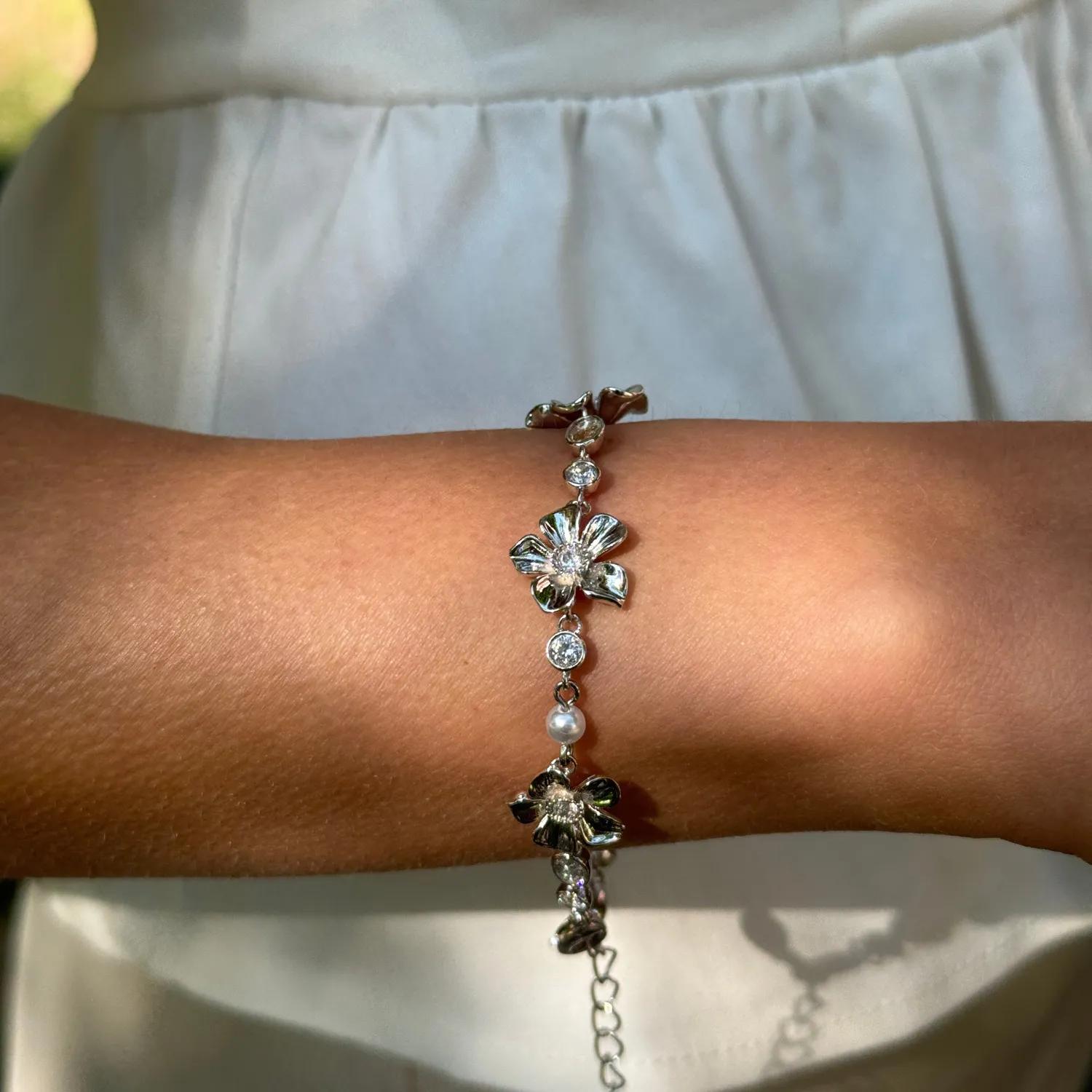 IOAKU La Fleur Sirene Garden armbånd champagne