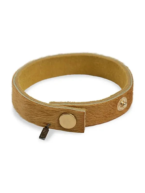pfg Stockholm Jaguar armbånd gul skinn