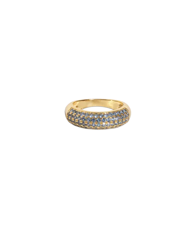 Loren Hope Veyra ring smoked sapphire pavé str 7-8
