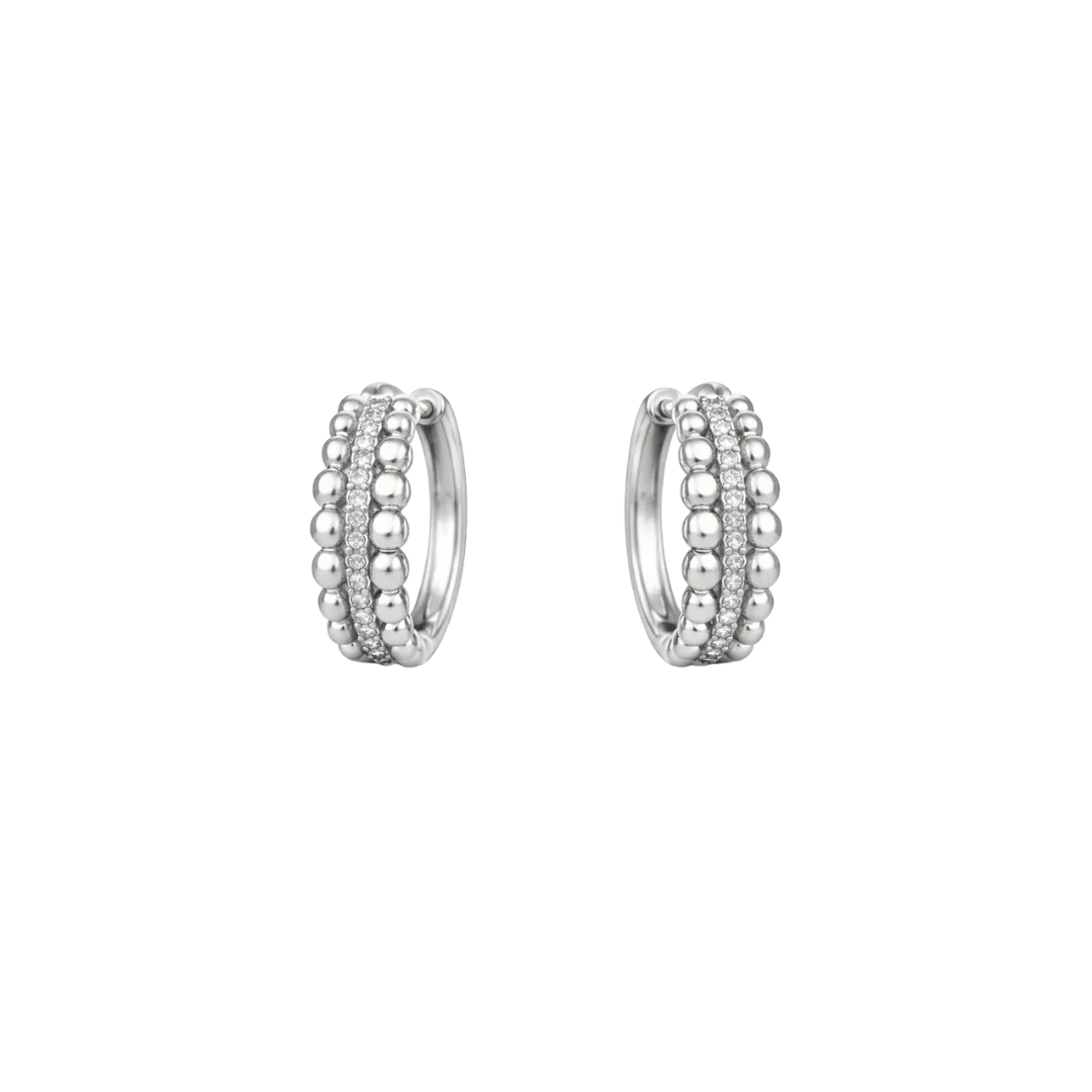IOAKU Bubble Pavé Hoop øredobber gull krystaller