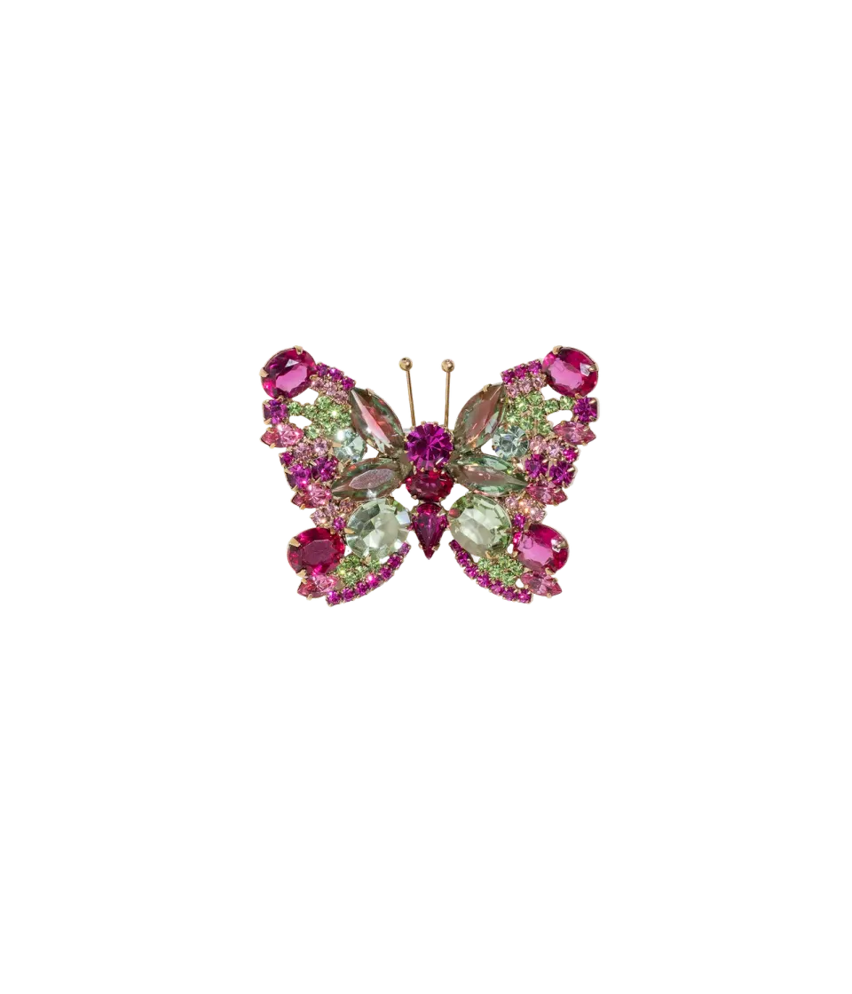 Loren Hope Butterfly brosje light rose unik