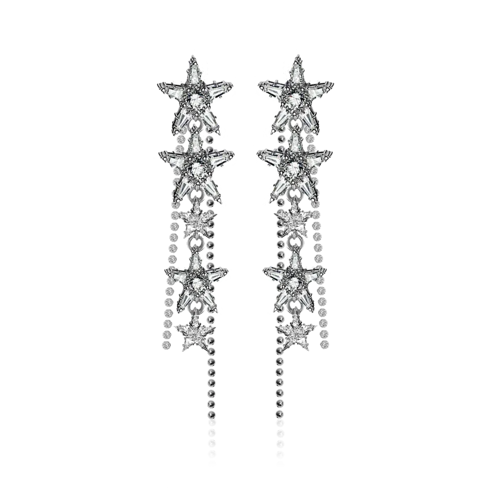 IOAKU Starlumen Crystal øredobber gull 6,5 cm