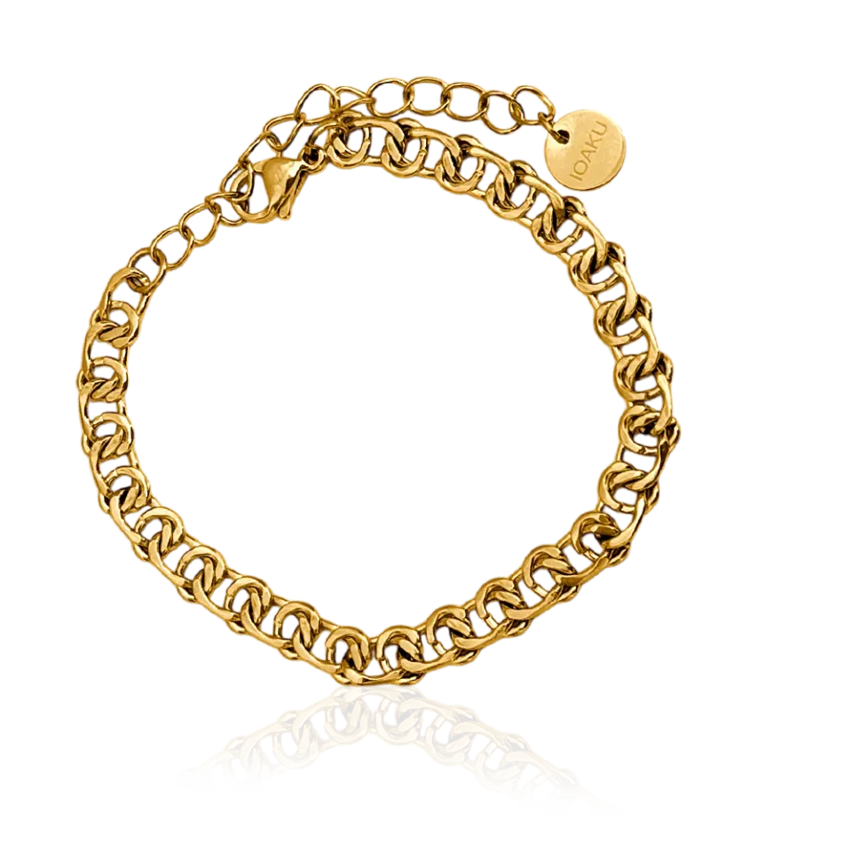 IOAKU Bismarck Chain armbånd gull rustfritt stål