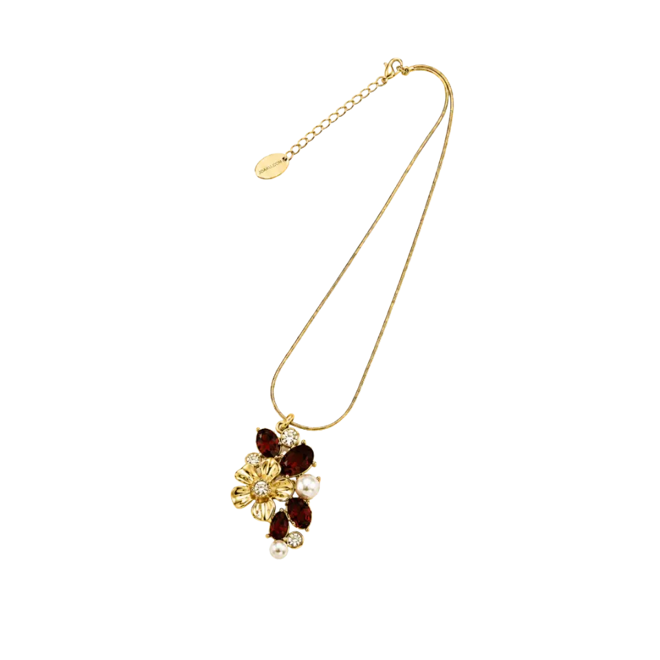 IOAKU La Fleur Garden halskjede espresso 42+6 cm